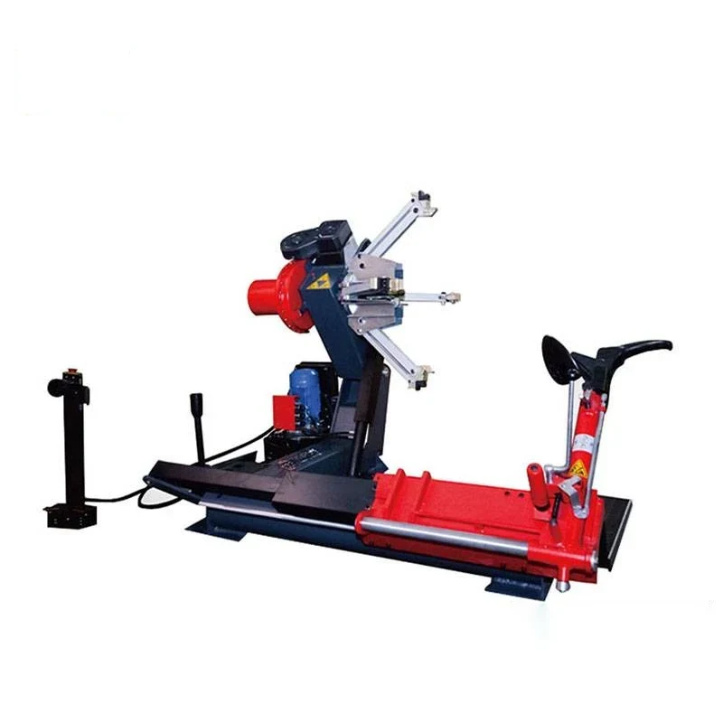 T998A hydraulic heavy duty truck tyre changer with clamping chuck hydraulic bead breaker arm and mobile control console