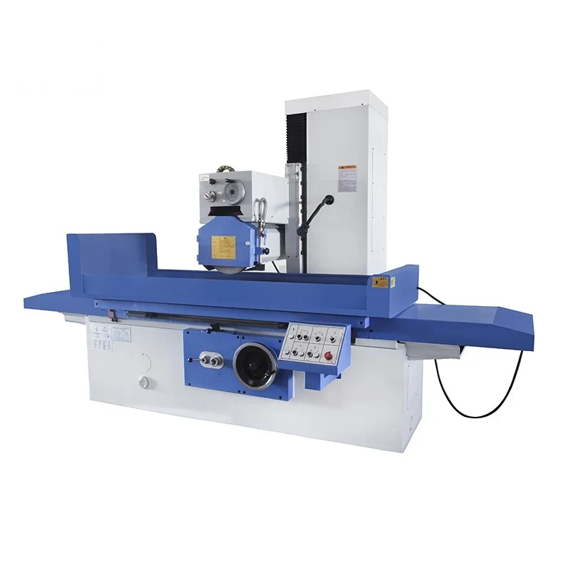 M7140 surface grinding machine with horizontal grinding head wheel guard magnetic chuck worktable and hydraulic control levers on the column