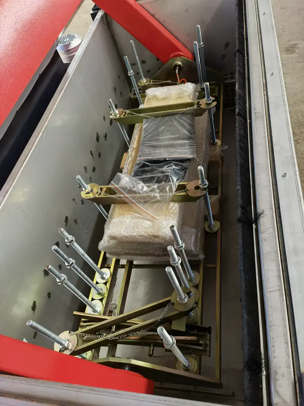 A cylinder block and cylinder head pressure tester completed and function tested before despatch.