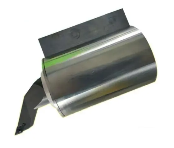 Ultrasonic turning tool holder with replaceable insert mounted for lathe tool post installation