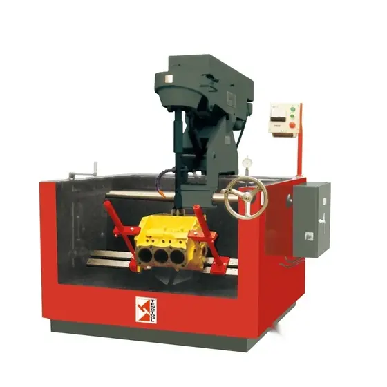 3M9817 vertical cylinder honing machine with honing spindle column tilting fixture table and control panel