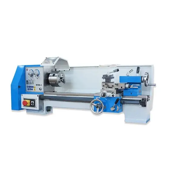 BV20 manual small bench lathe with headstock chuck tailstock and cross slide on a short hardened bed