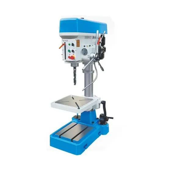 ZB4132 automatic feed drilling machine with round column drill head feed levers worktable and base