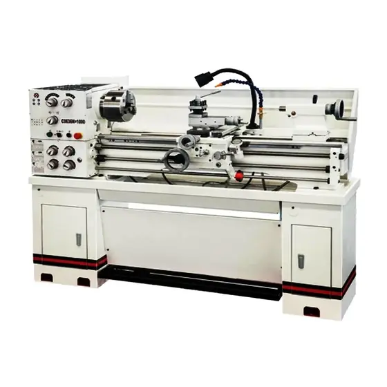 C0636N bench metal lathe with gap bed cam lock chuck headstock speed levers apron and tailstock