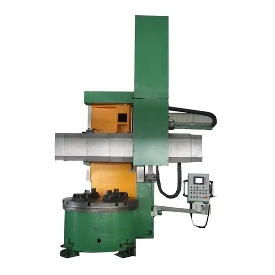 C5112F and C5116F single column vertical turning lathes with round table column vertical tool holder and side tool holder
