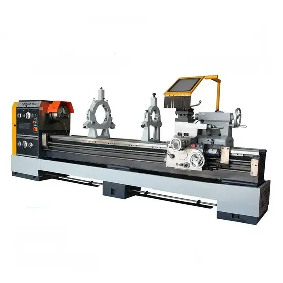 CQ6280 heavy duty horizontal gap-bed lathe with large chuck long bed carriage and tailstock