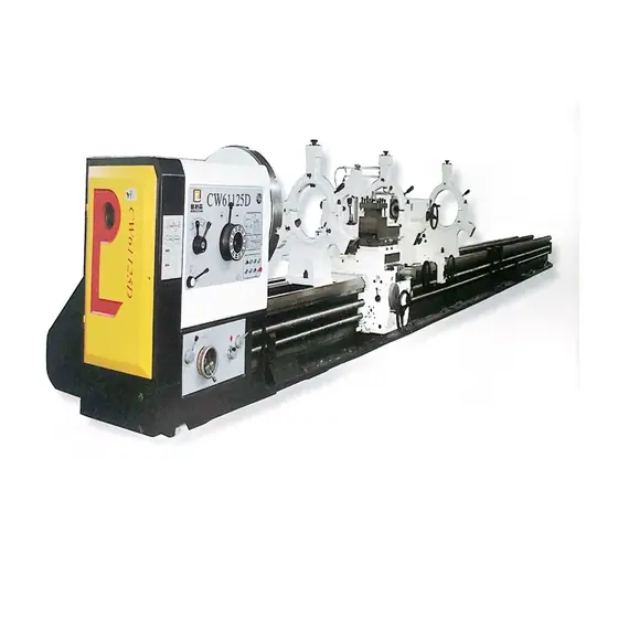 CW61 D series heavy duty horizontal lathe with large faceplate chuck long bed carriage steady rest and tailstock