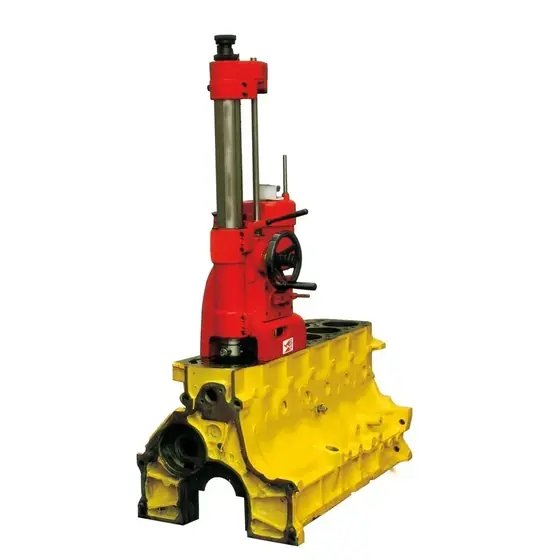 T808A portable cylinder boring machine with compact column boring spindle and clamping base