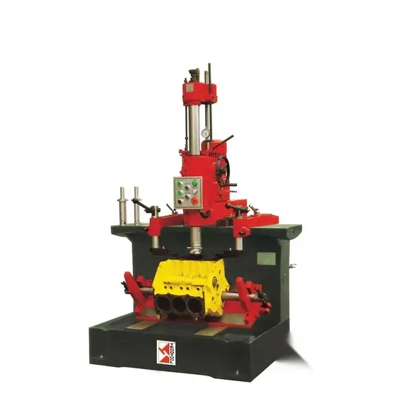 TB8016 vertical air-floating fine boring machine with boring spindle head column and cylinder block on the base