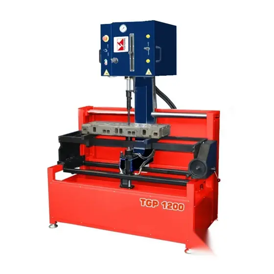 TGP1200 hydraulic valve guide press machine with long clamping table hydraulic press head and control panel