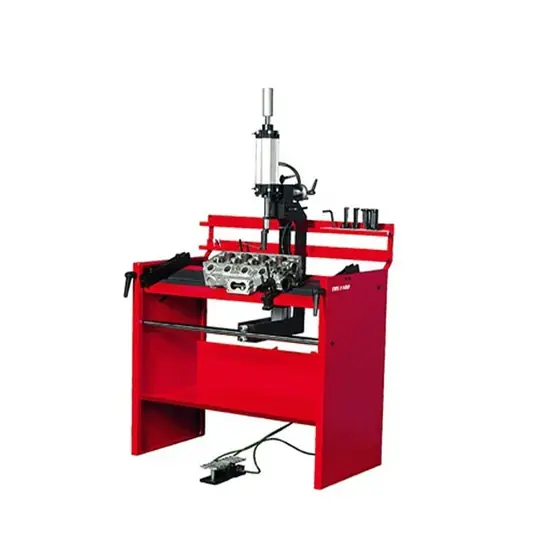TWS1100 universal cylinder head workstation with rotating clamping table pneumatic valve compressor arm and tool tray