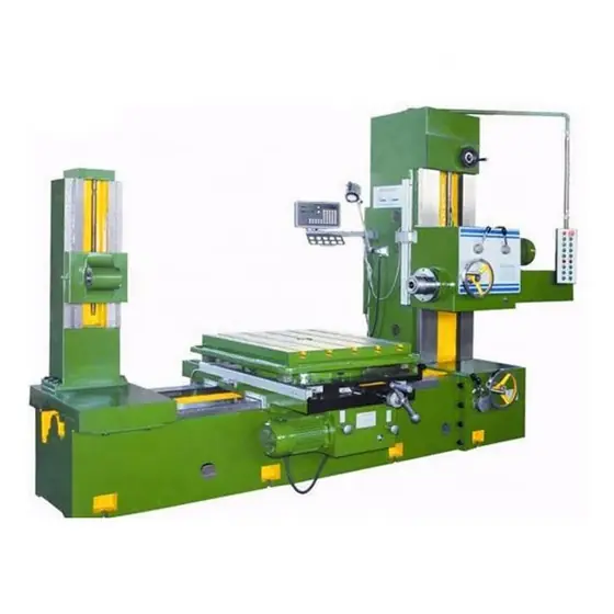 TX611B horizontal boring machine with digital display readout unit mounted beside the spindle head