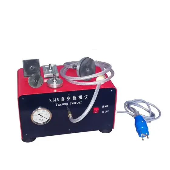 ZJ45 portable vacuum tester unit with analogue vacuum gauge test hose and carrying-size housing