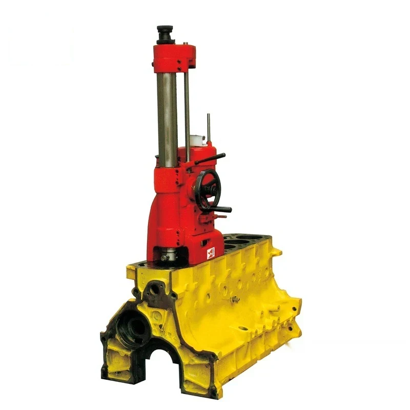 T808A portable cylinder boring machine with compact column boring spindle and clamping base