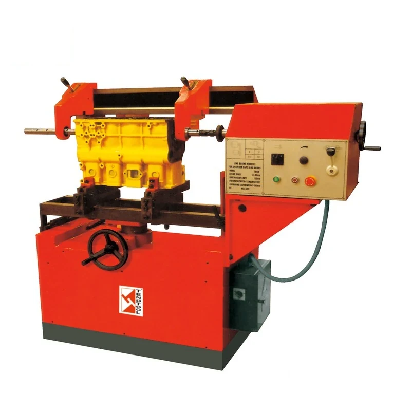 LB100 line boring machine with vertical column boring carriage and horizontal boring bar on a cast base