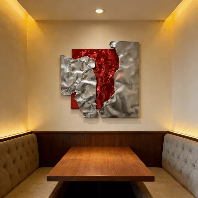 304 Stainless Steel Creative Electroplated Titanium Gold Wall Decoration view 3