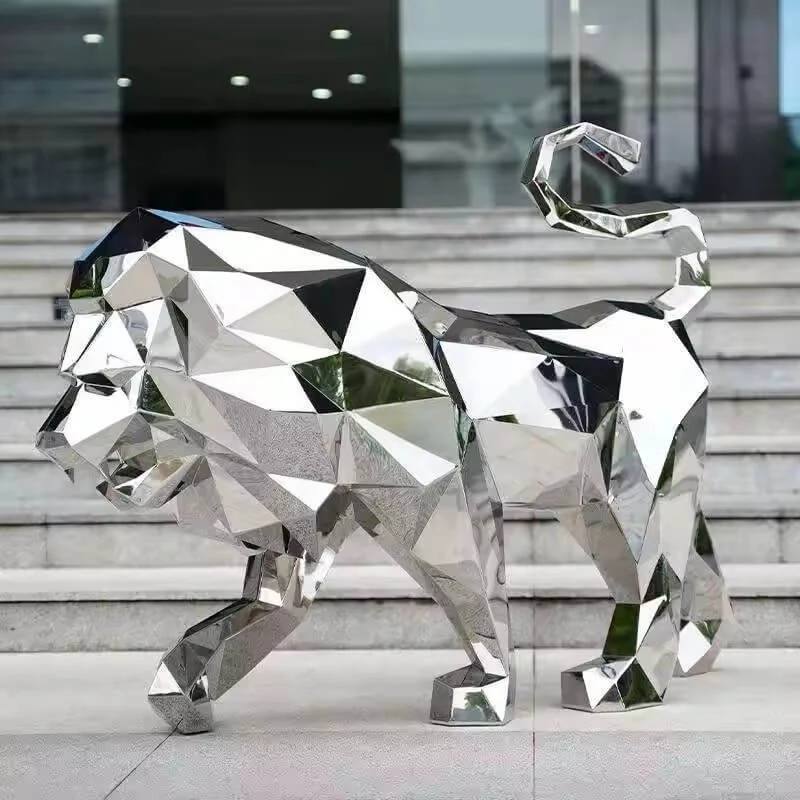 Animal Water Feature Park Lawn Animation Metal Home Decoration view 3