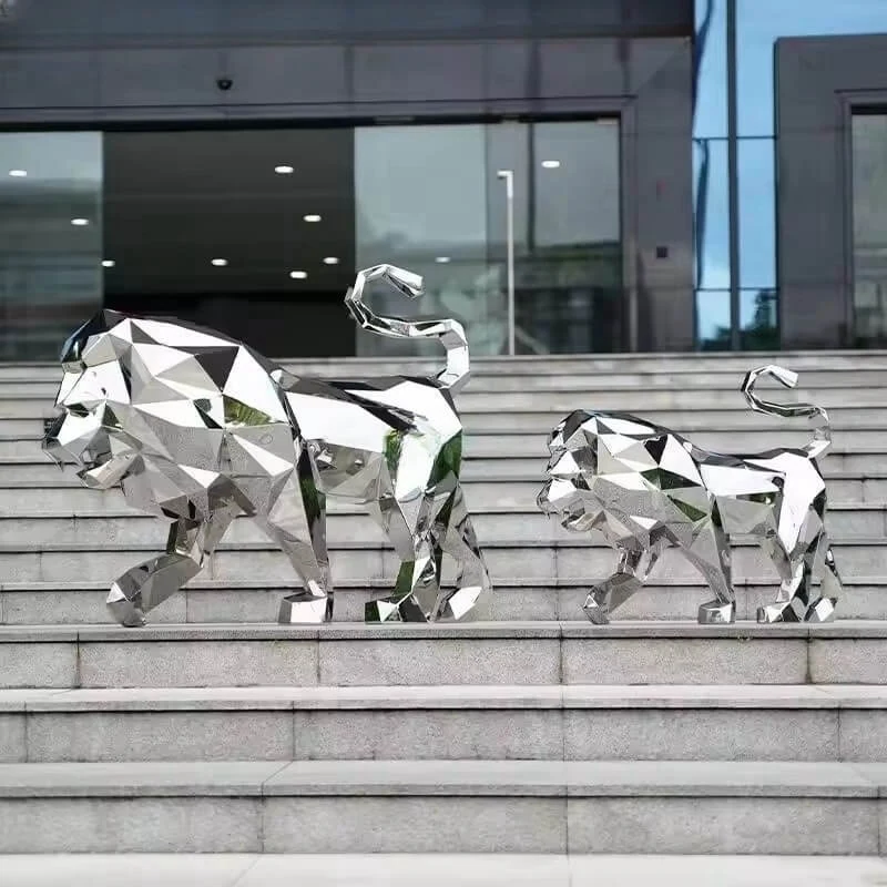 Animal Water Feature Park Lawn Animation Metal Home Decoration view 2