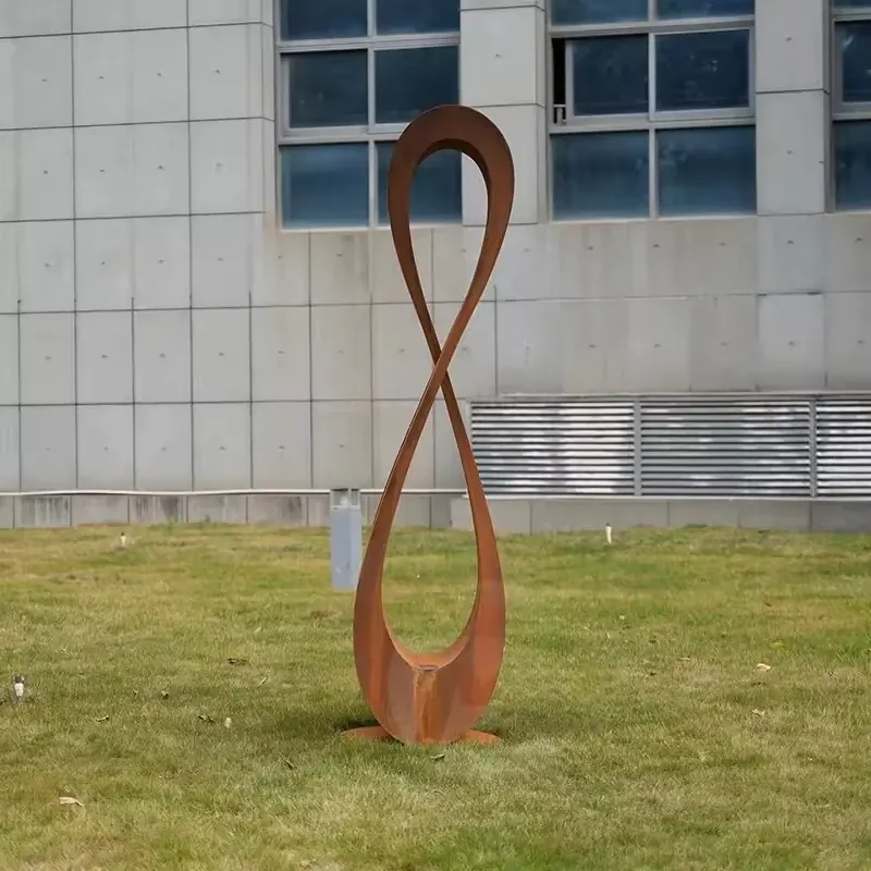 Corten Steel Sculpture Garden Lawn Edging view 3