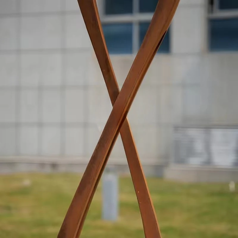 Corten Steel Sculpture Garden Lawn Edging view 5