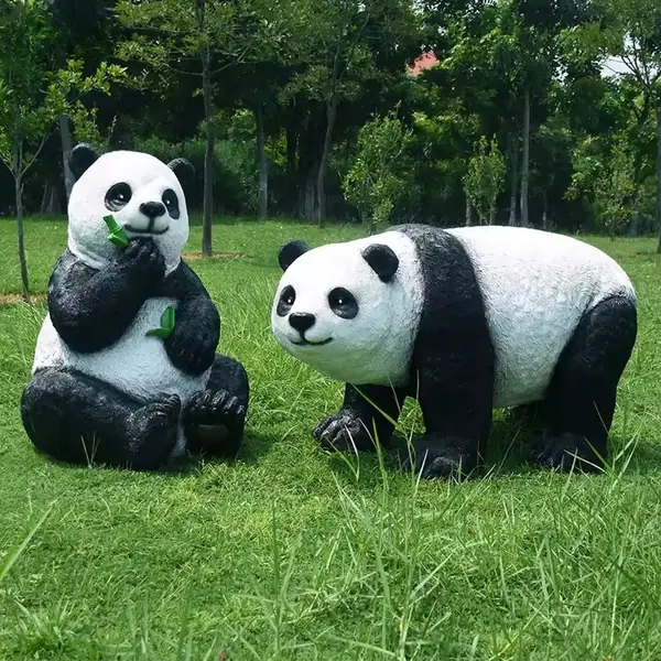 Size Modern Home Decorations Animal Panda Fiberglass Sculpture Statue view 5