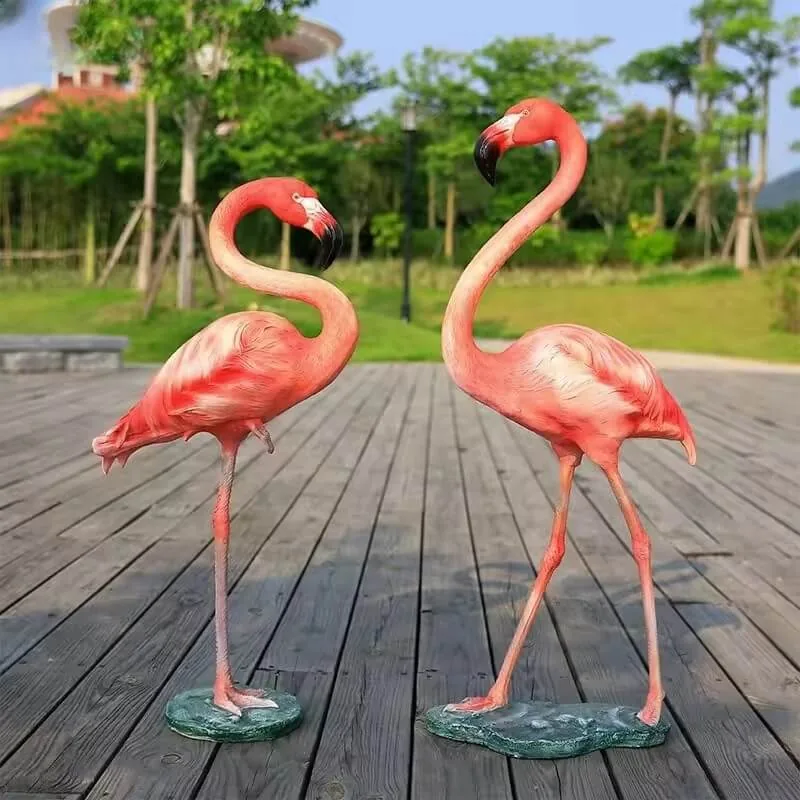 Size Modern Home Decorations Animal Flamingo Fiberglass Sculpture Statue view 2