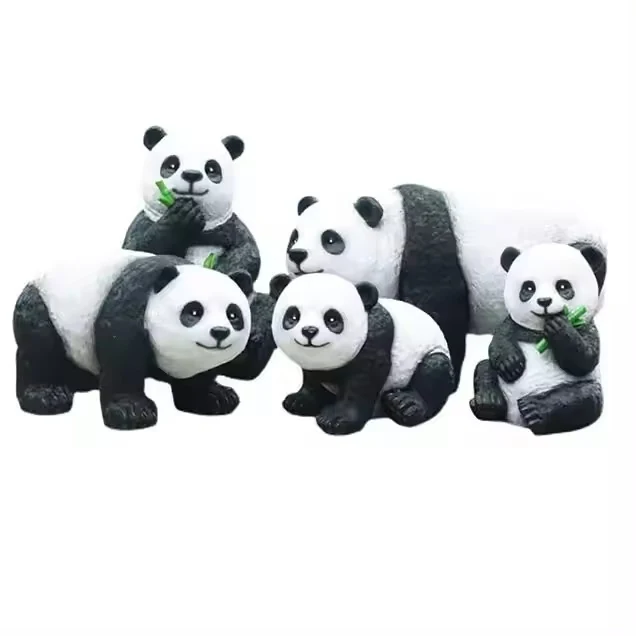 Size Modern Home Decorations Animal Panda Fiberglass Sculpture Statue produced by Xinhengda Sculpture in Shenzhen