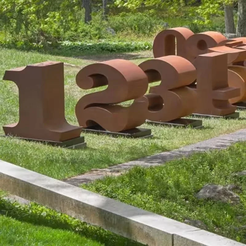 Large Modern Outdoor Garden Decorative Fire Resistant Metal Figure view 3
