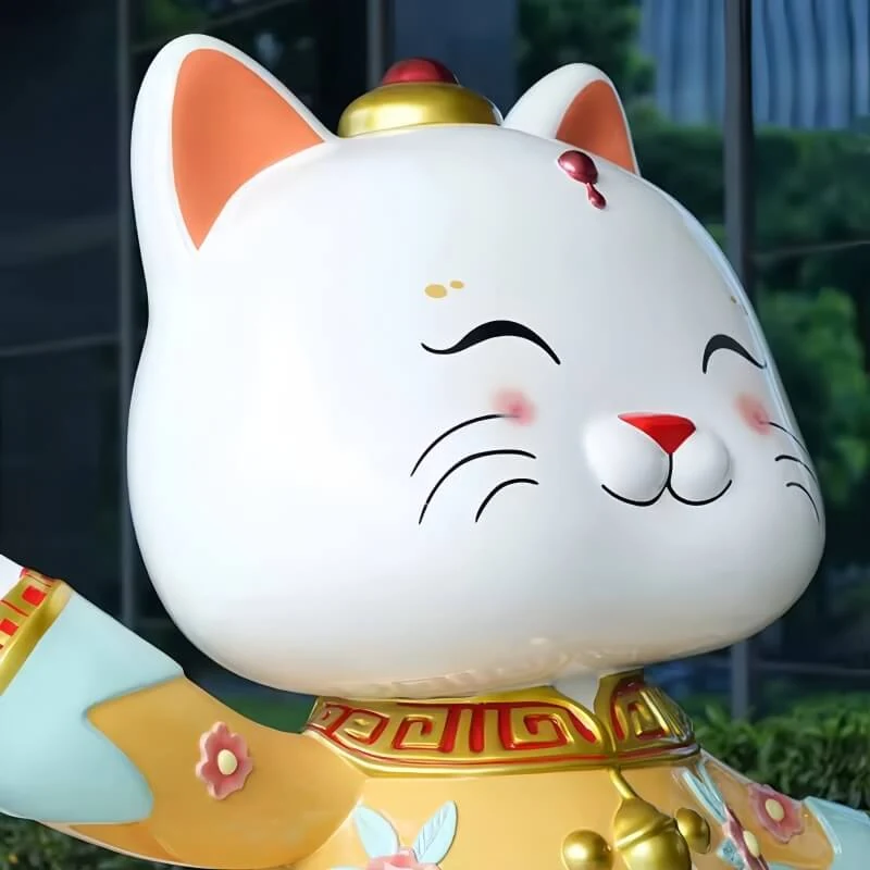 Modern Large-Scale Animal Cartoon Outdoor Decorative Fiberglass Resin Money-Drawing Figure view 3