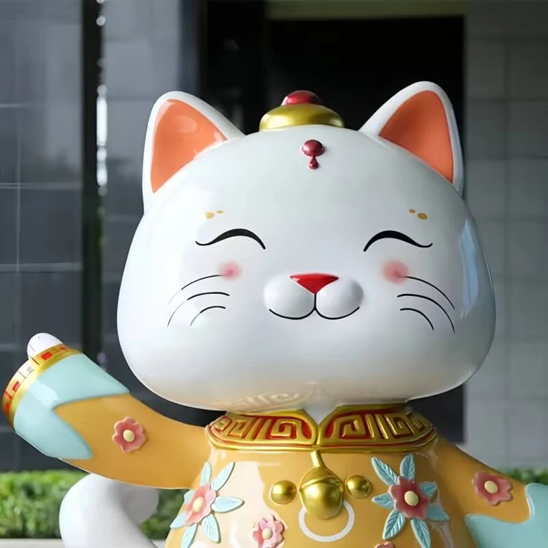 Modern Large-Scale Animal Cartoon Outdoor Decorative Fiberglass Resin Money-Drawing Figure view 2