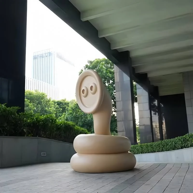 Modern Large-Scale Animal Cartoon-Style Outdoor Decorative Glass Fiber Resin Figure Design A view 3