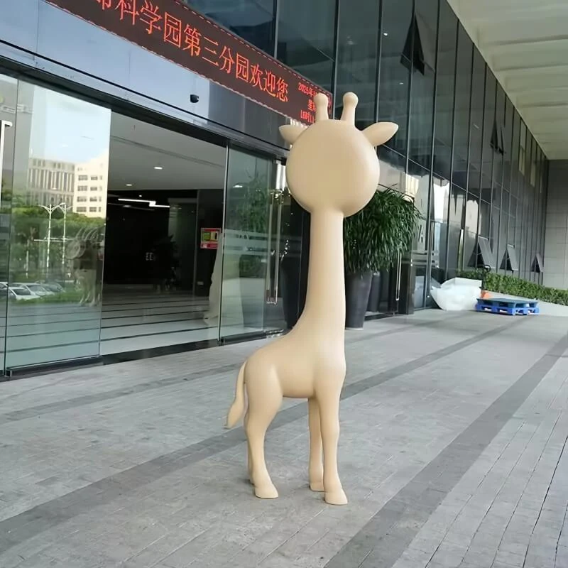 Modern Large-Scale Animal Cartoon-Style Outdoor Decorative Glass Fiber Resin Figure Design B view 6