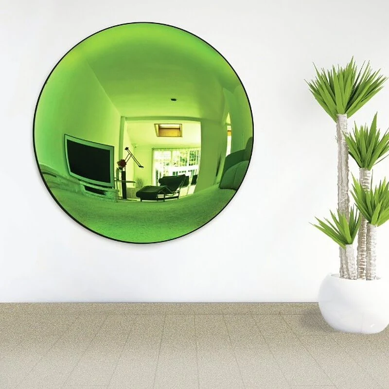 Modern Stainless Steel Metal Convex Mirrors Wall Panel view 2