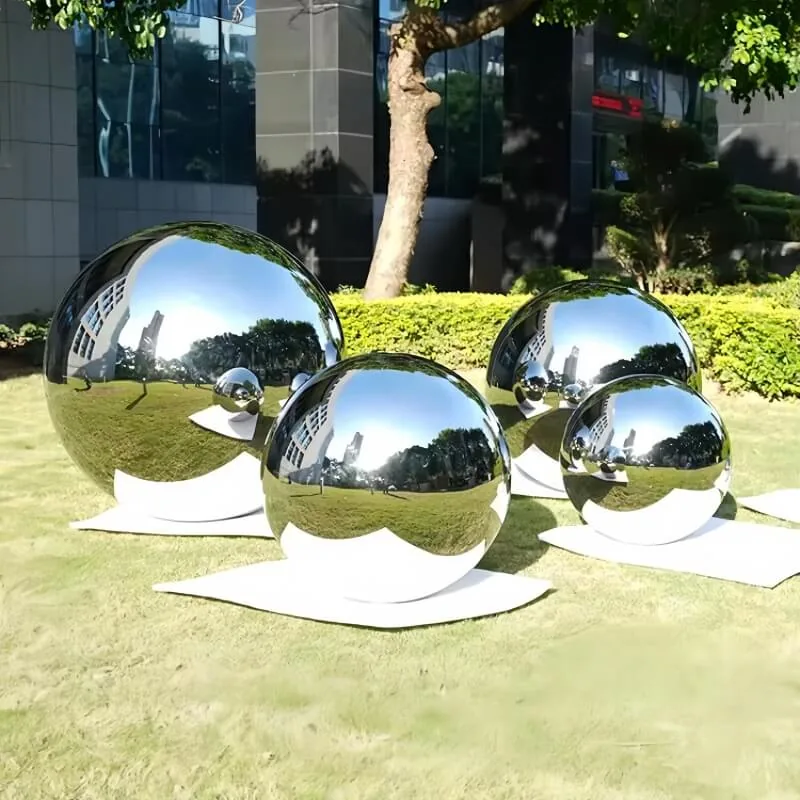 Stainless Steel Mirror-Faced Large Sphere Design B view 5