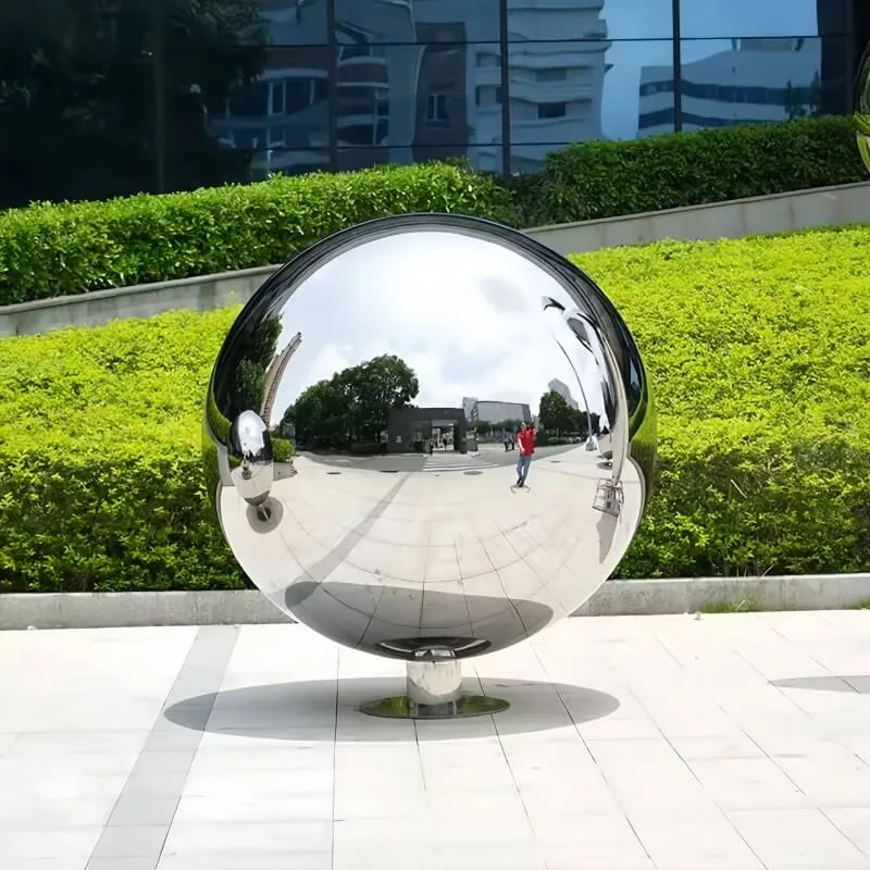 Stainless Steel Mirror-Faced Large Sphere Design A view 4