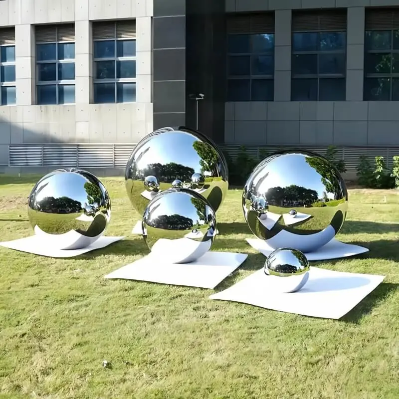 Stainless Steel Mirror-Faced Large Sphere Design B view 3