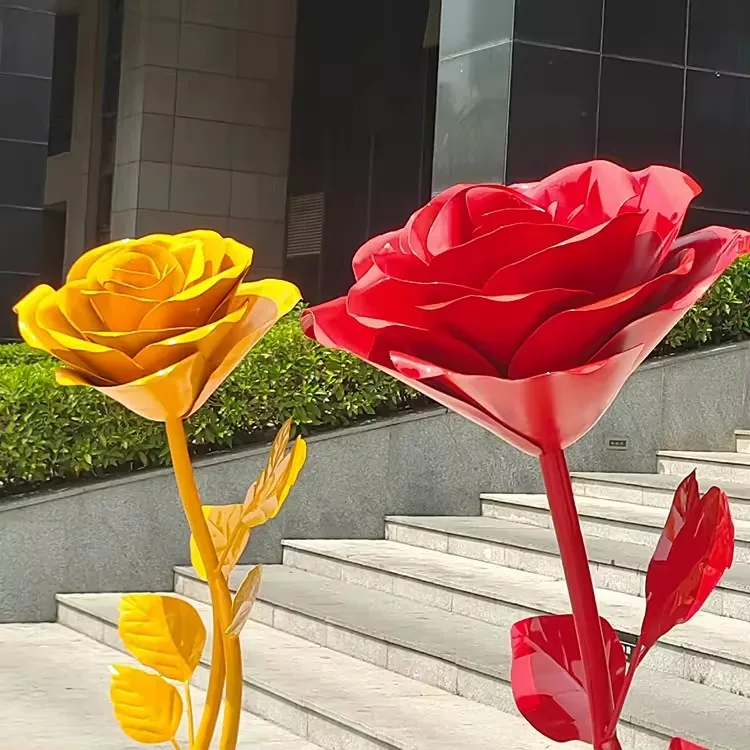 Red Yellow Outdoor Garden Park Yard Decoration view 5