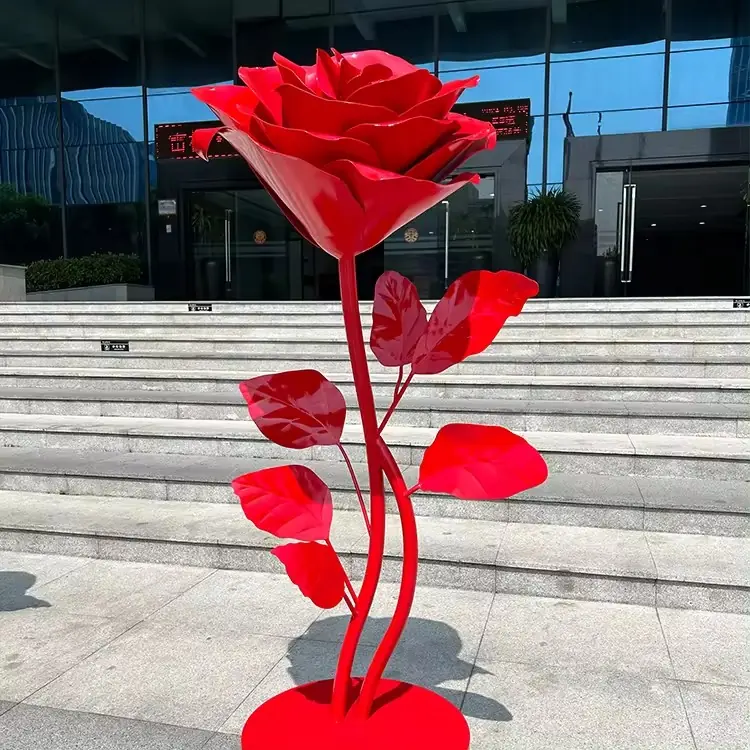 Red Yellow Outdoor Garden Park Yard Decoration view 3