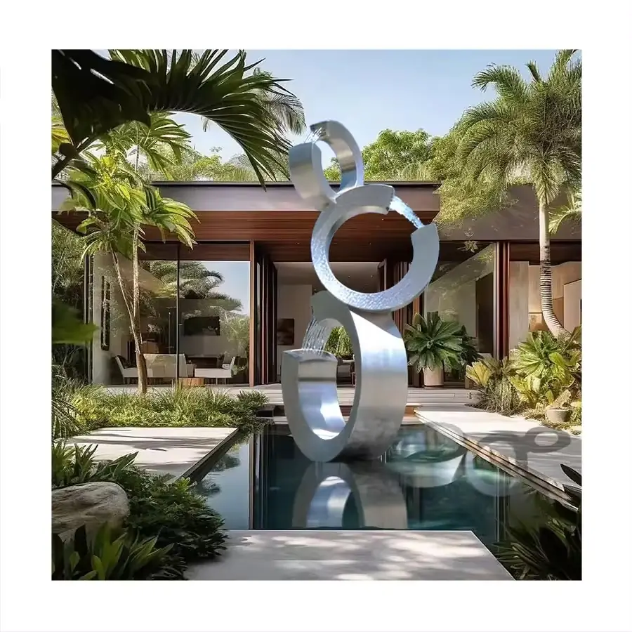 Garden Decoration Fountain Stainless Steel Water Feature view 6