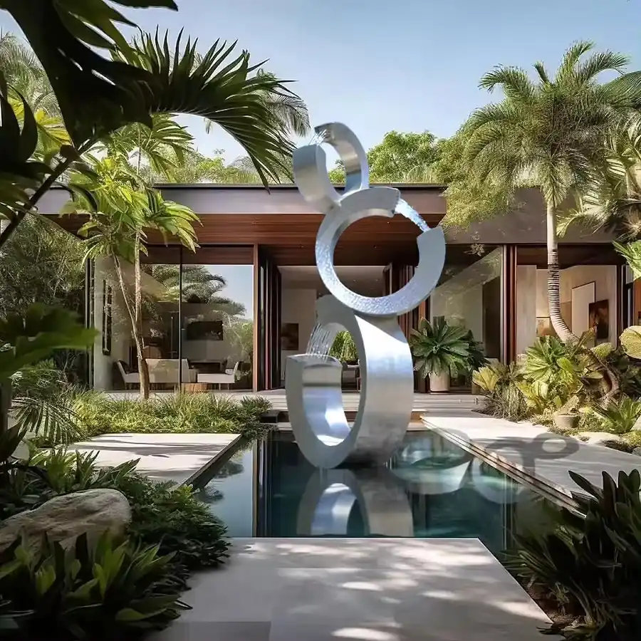 Garden Decoration Fountain Stainless Steel Water Feature view 5