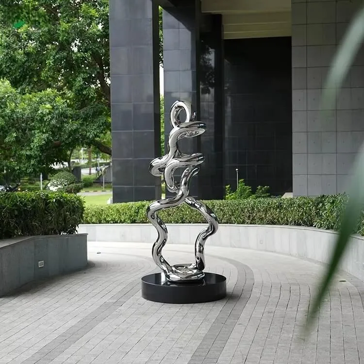 304 316L Mirror-Polished Outdoor Decorative Modern Metal Art view 3