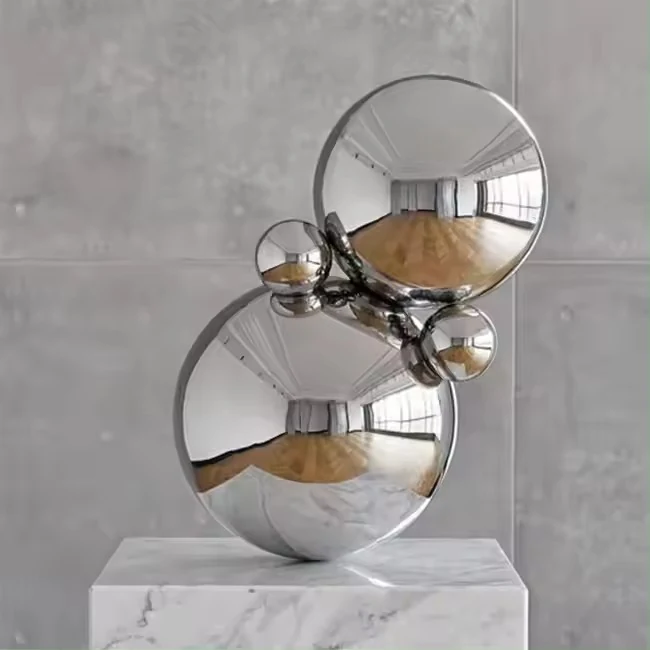 Large Modern Outdoor Garden Decorative Metal Art Abstract Sphere view 3