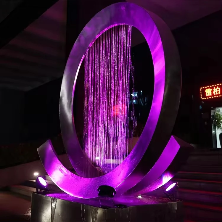 Modern Polished Large Garden Art Decoration Fountain Outdoor Waterfall view 3