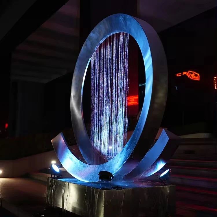 Modern Polished Large Garden Art Decoration Fountain Outdoor Waterfall produced by Xinhengda Sculpture in Shenzhen