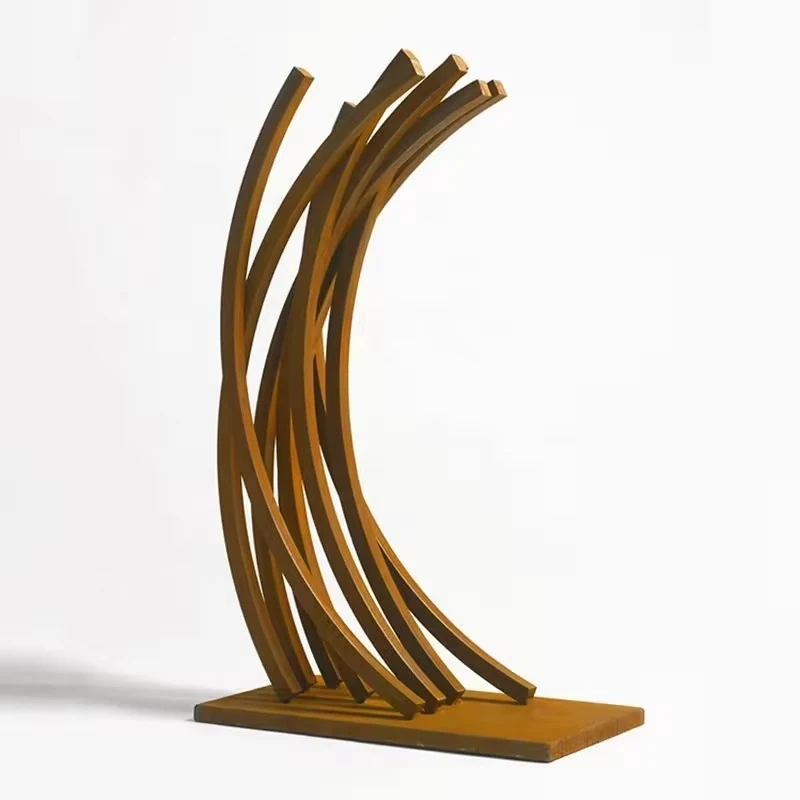 Large Abstract Corten Steel Sculpture view 2