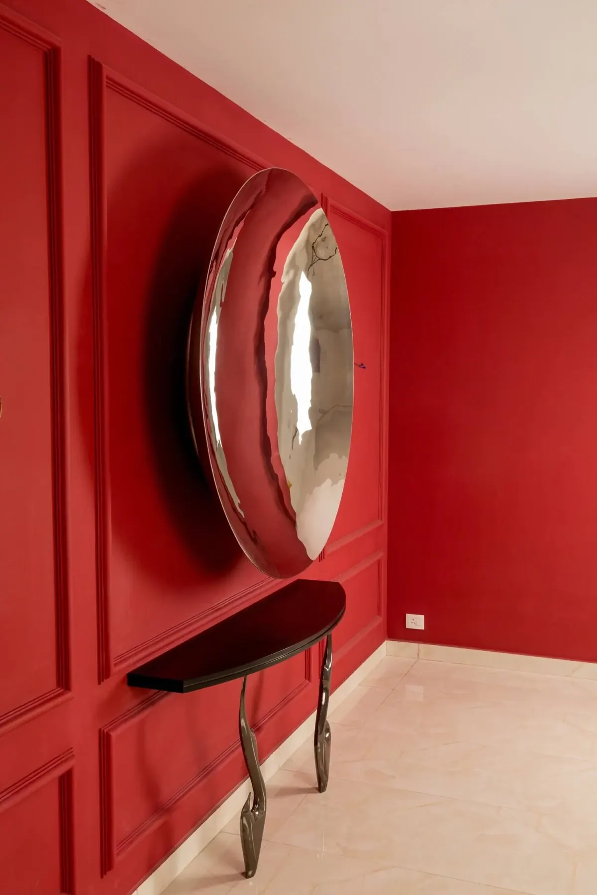 Modern Stainless Steel Metal Indoor and Outdoor Concave Mirror view 4