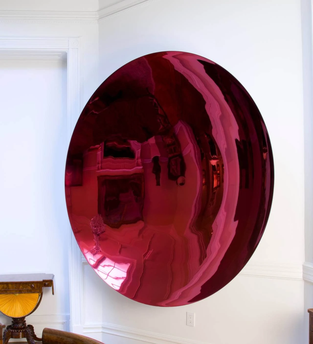 Modern Stainless Steel Metal Indoor and Outdoor Concave Mirror view 5