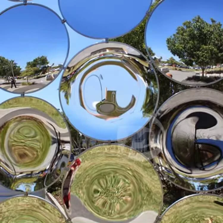 Metal Art Circle Sky Mirror Stainless Steel Sculpture view 4