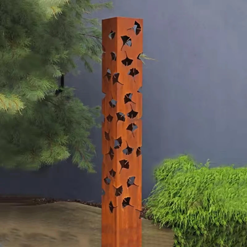 Modern Large Outdoor Garden Courtyard Rusty Art Statue view 2