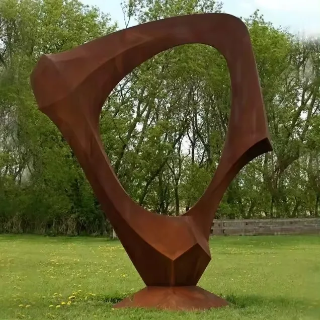 Modern Large Outdoor Garden Courtyard Rusty Art Statue view 5